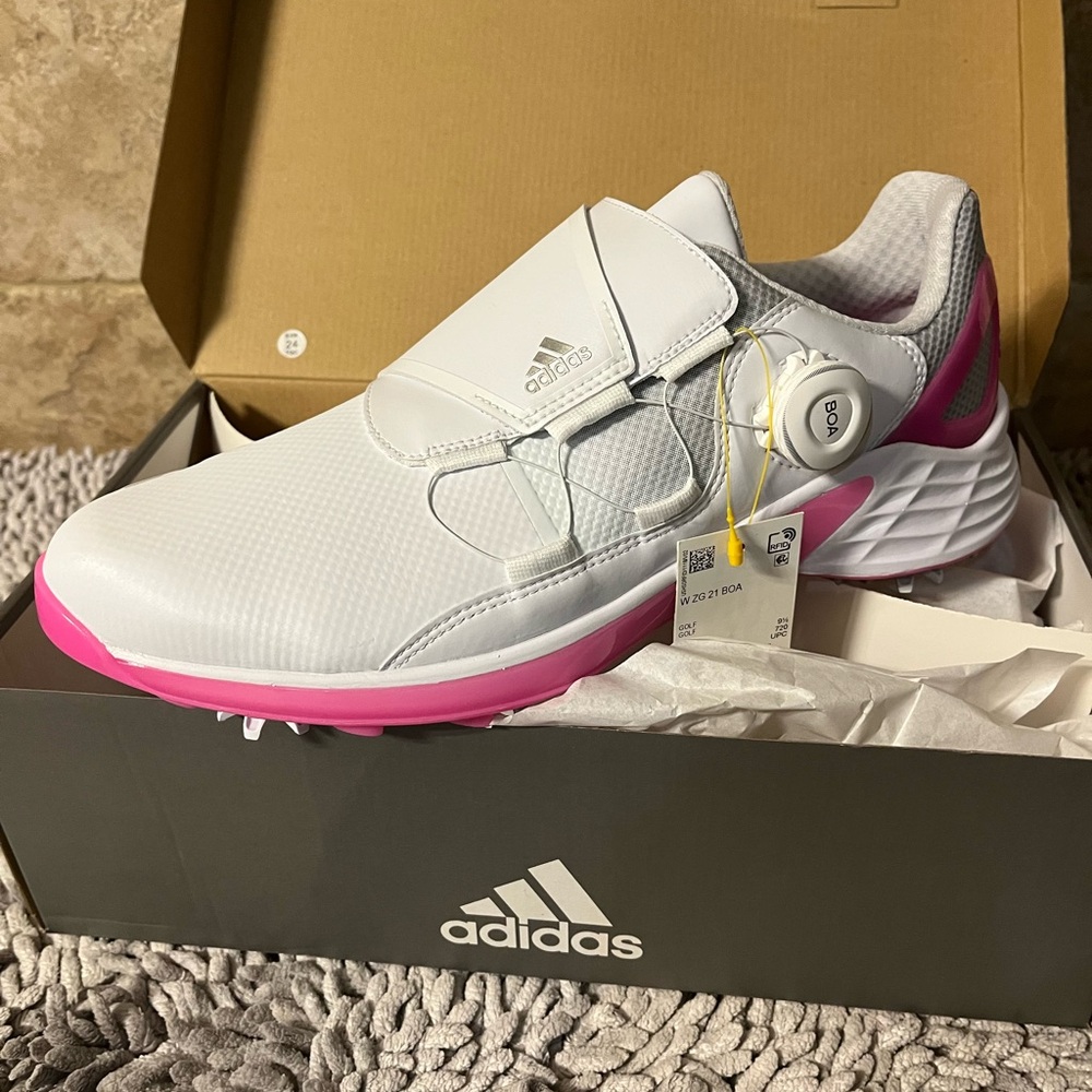 Adidas White and Hot Pink Golf Shoes ⛳️
